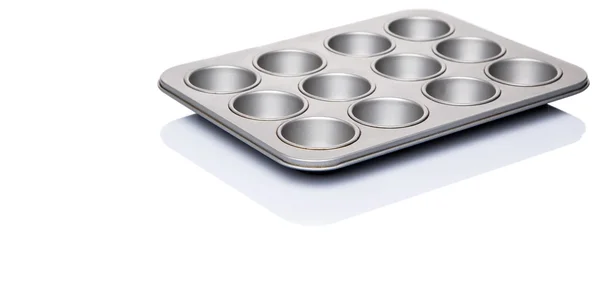 Ciastko i muffin pan — Zdjęcie stockowe