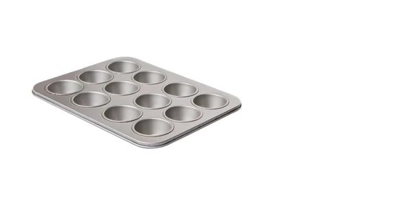 Ciastko i muffin pan — Zdjęcie stockowe