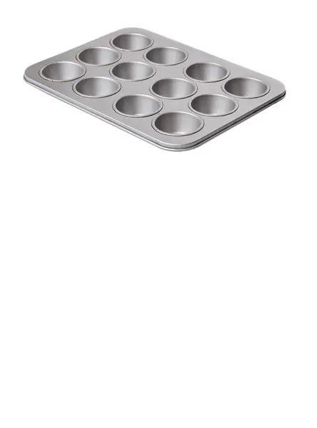 Ciastko Muffin Pan Białym Tle — Zdjęcie stockowe