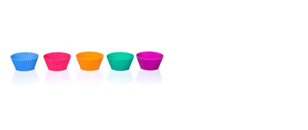 Copos de cozimento de cupcake de silicone — Fotografia de Stock