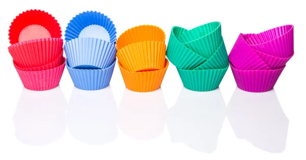 Silicone cupcake bakken cups — Stockfoto