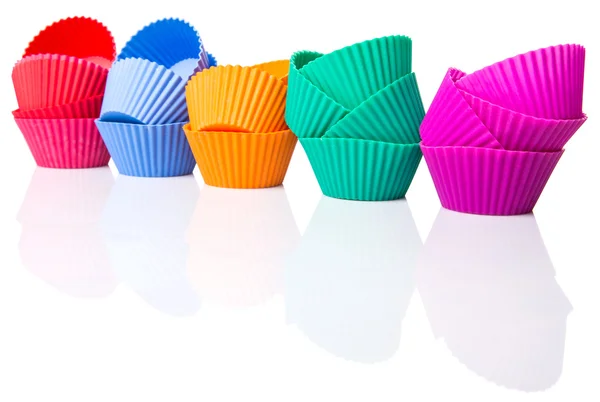 Gobelets de cuisson cupcake silicone — Photo