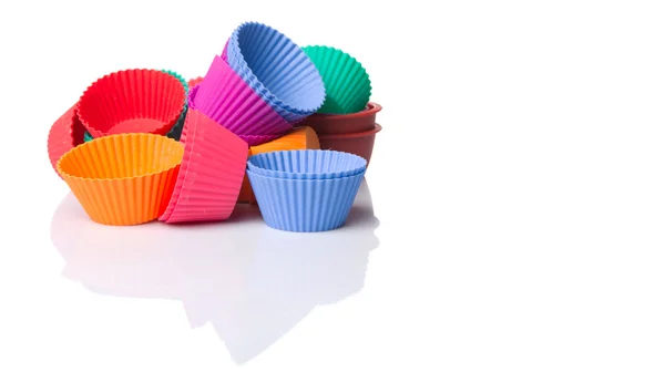 Tazas de silicona cupcake para hornear — Foto de Stock