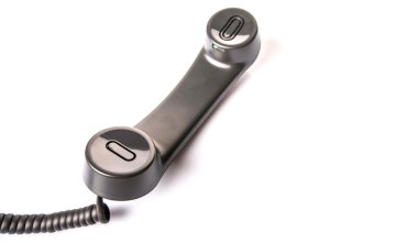 Modern Masaüstü telefon yakışıklı beyaz arka plan üzerinde