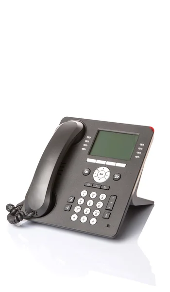 Modern Desktop Telephone White Background — Stock Photo, Image