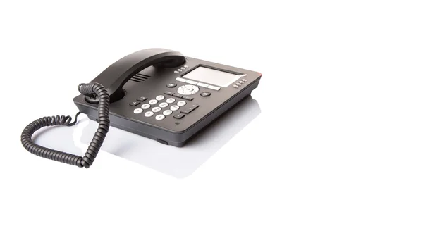 Modern Desktop Telephone White Background — Stock Photo, Image