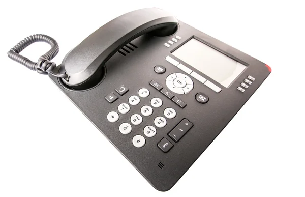 Modern Desktop Telephone White Background — Stock Photo, Image