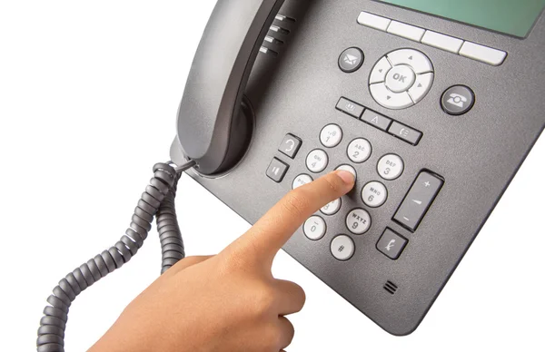 Moderne telefoonverbinding bureaublad — Stockfoto