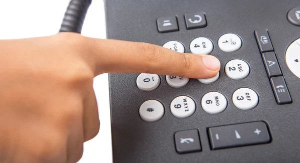 Modernes Desktop-Telefon wählen — Stockfoto