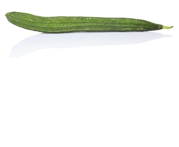 Snake Kalebass Vegetabiliska Över Vit Bakgrund — Stockfoto