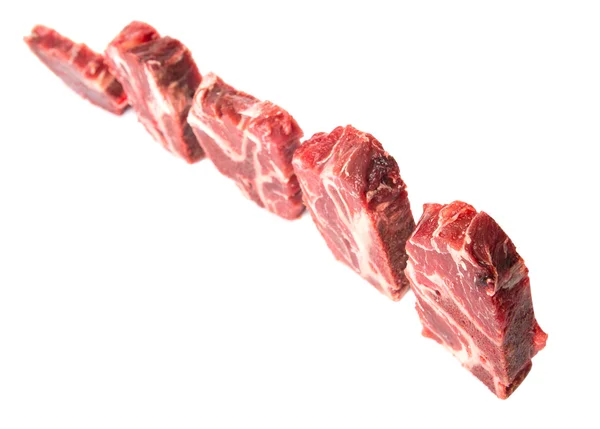 Trozo de carne de res congelada cortada — Foto de Stock