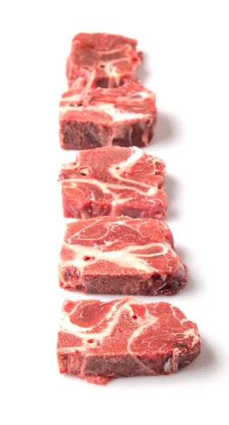 Chunk Of Cut Frozen Beef Meat — Stock Photo, Image