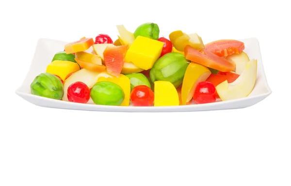 Mix verscheidenheid van de ingemaakte vruchten — Stockfoto