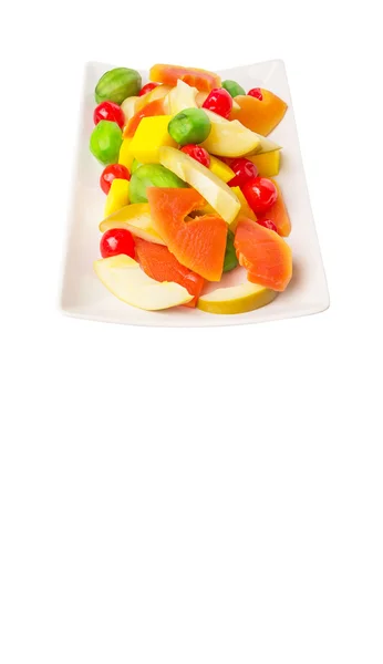 Variedade de mistura de frutas em conserva — Fotografia de Stock
