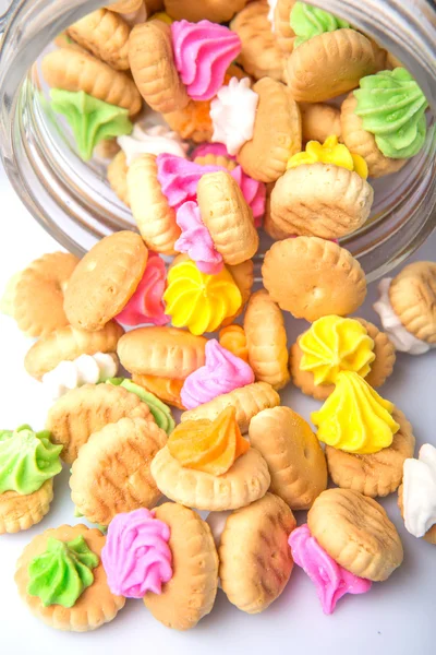 Buric Button Iced Gem Biscuiți — Fotografie, imagine de stoc