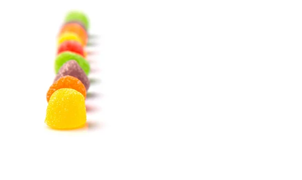 Barevný Mix cukru želé bonbóny — Stock fotografie