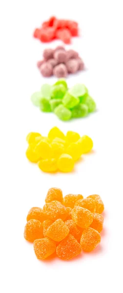 Zoete gekleurde gelei snoepjes — Stockfoto