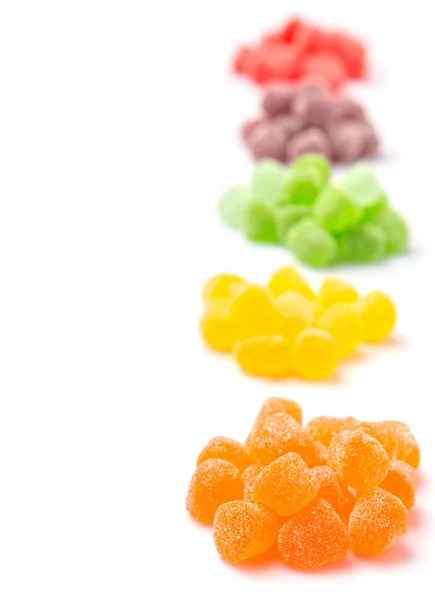 Süße farbige Gelee-Bonbons — Stockfoto