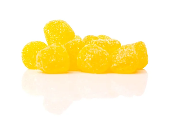 Sweet yellow jelly candies — Stock Photo, Image