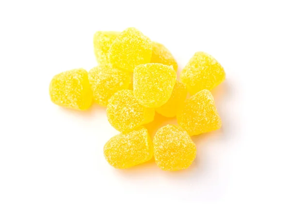 Сладкие желтые конфеты — стоковое фото