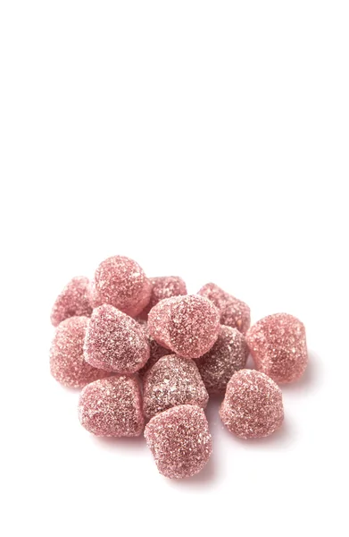 Sweet Purple Jelly Snoepjes Geïsoleerd Wit — Stockfoto