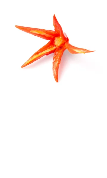 Σκαλιστά λουλούδι κόκκινο τσίλι πιπεριές — Φωτογραφία Αρχείου