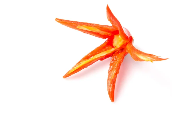 Carved Red Chili Peppers Flower — Stock Photo, Image