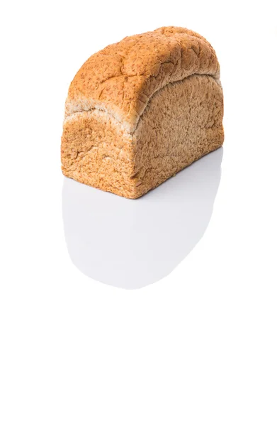 Een Brood Van Brood Witte Achtergrond — Stockfoto