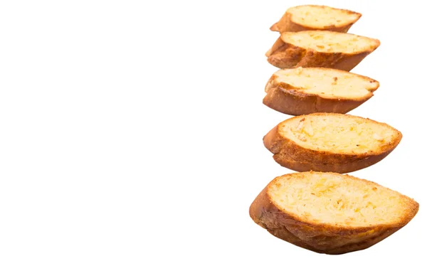 Pão de alho caseiro de Baguette francês — Fotografia de Stock