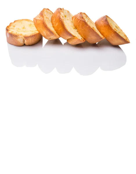 Pão de alho caseiro de Baguette francês — Fotografia de Stock