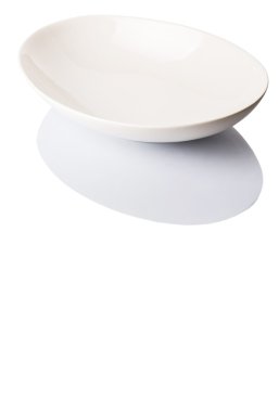 Beyaz Oval salata kasesi