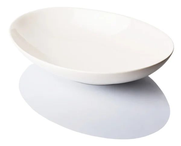 白色的椭圆形沙拉碗 — 图库照片