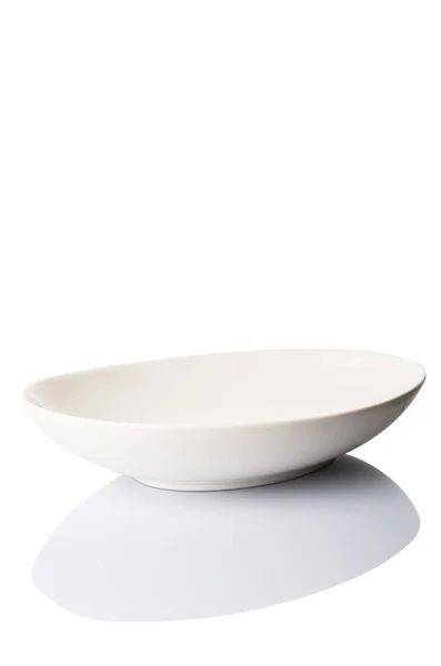 White Oval Salad Bowl — Stock Photo, Image