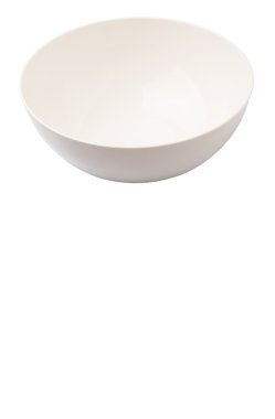 Boş beyaz salata kasesi