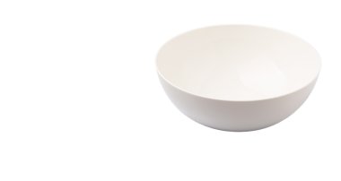 Boş beyaz salata kasesi