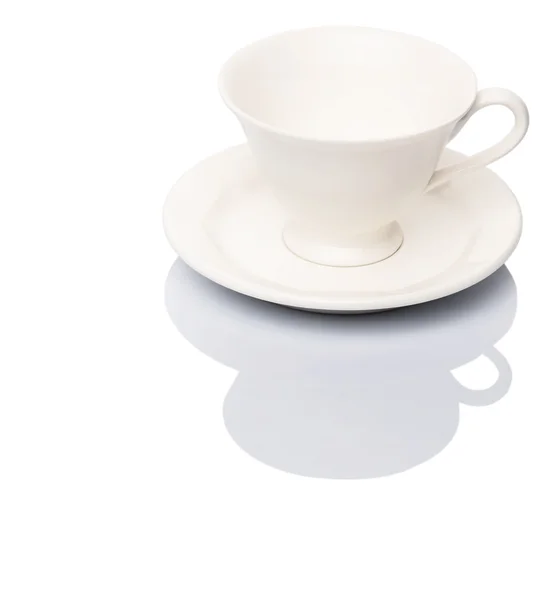 Keramiske tallerkener og teacup – stockfoto