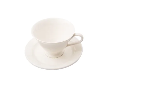 Pires Cerâmica Xícara Chá Sobre Fundo Branco — Fotografia de Stock