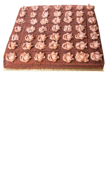 Chocolade Blad Taart Witte Achtergrond — Stockfoto