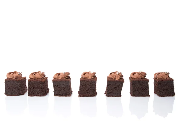 Bite Sized chocolade cake — Stockfoto