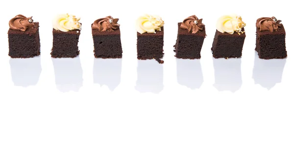Шоколадные Торты Шоколадным Сливочным Сыром — стоковое фото