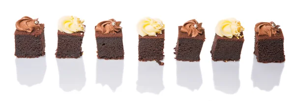 Bite Sized chocolade cake — Stockfoto