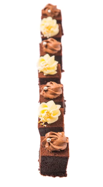 Шоколадные Торты Шоколадным Сливочным Сыром — стоковое фото