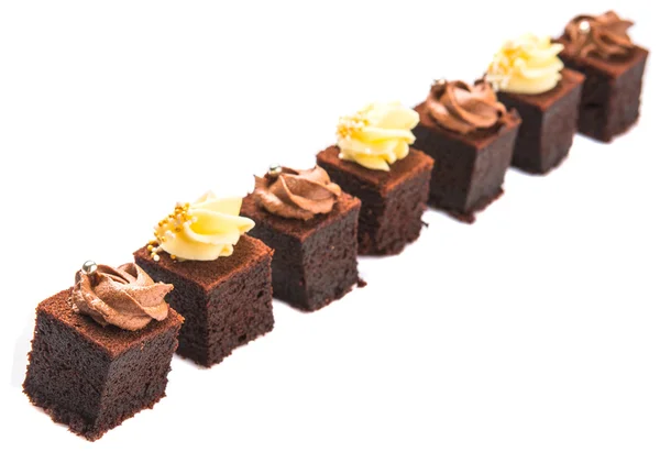 Mundgerechte Schokoladenkuchen — Stockfoto