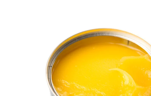 Ghee Indiano Una Lattina Sfondo Bianco — Foto Stock