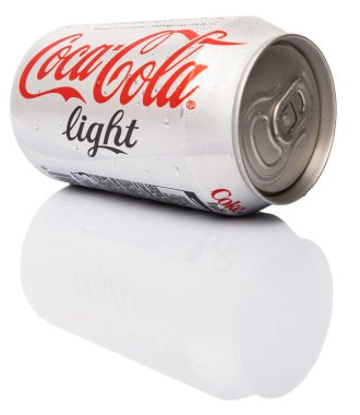 Bir kutu Coca Cola Light.