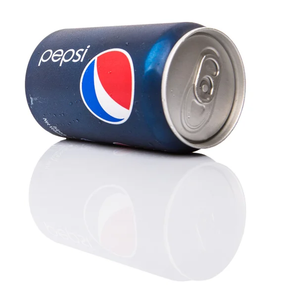 Une Canette Boisson Gazeuse Pepsi — Photo