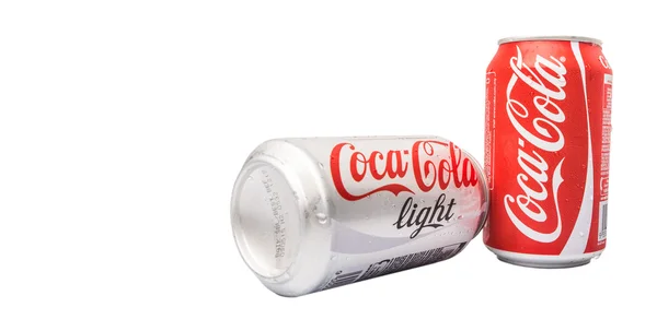 Pravidelné Coca Cola a Coca Cola Light — Stock fotografie