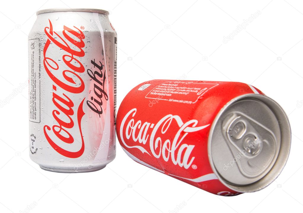 Alfabet Forurenet Detektiv Can Regular Coca Cola Coca Cola Light – Stock Editorial Photo © akulamatiau  #62277421