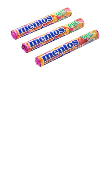 Kuala Lumpur Malasia Enero 2015 Mentos Caramelos Afrutados Mentos Vendido — Foto de Stock