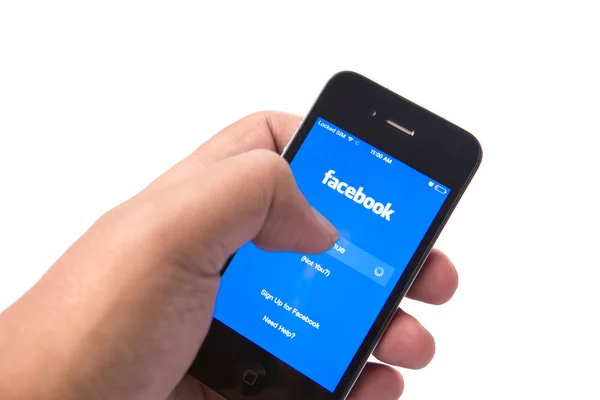 Kuala Lumpur Malezja Stycznia 2015 Logując Się Facebook Założony Przez — Zdjęcie stockowe